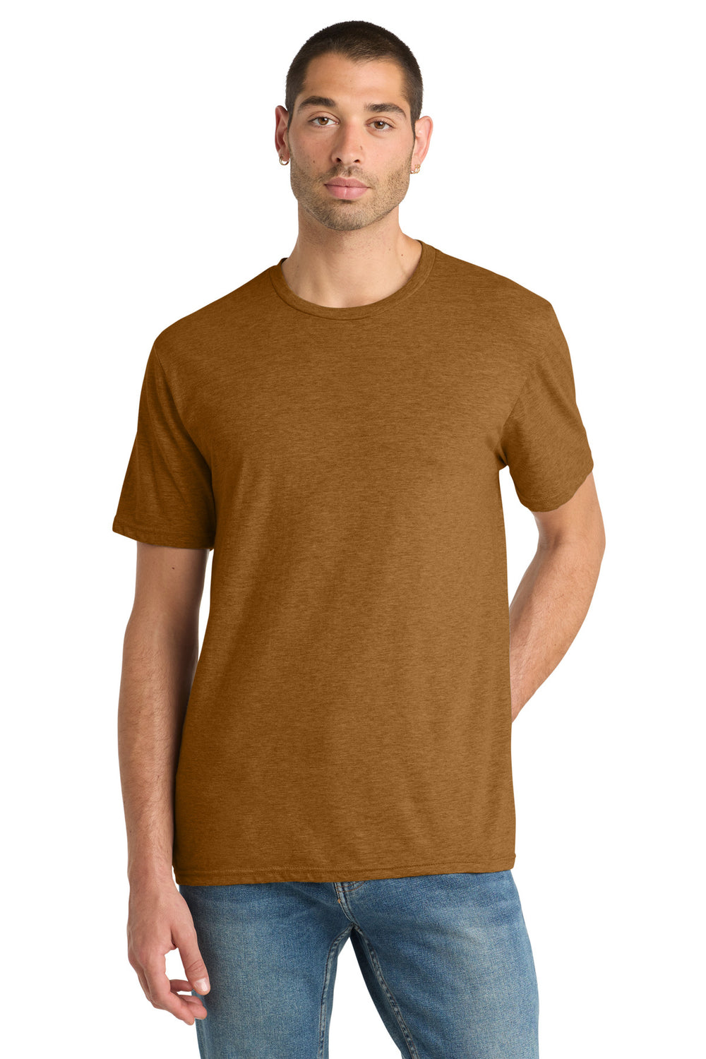 District® Perfect Blend® CVC Tee - Duck Brown Heather - 2XL
