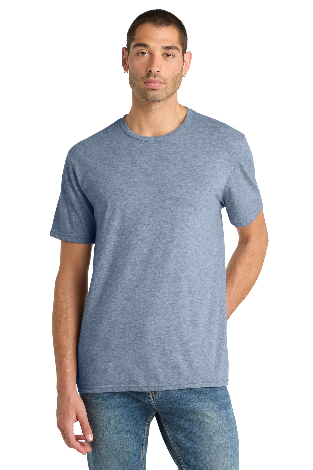 District® Perfect Blend® CVC Tee - Flint Blue Heather - 2XL