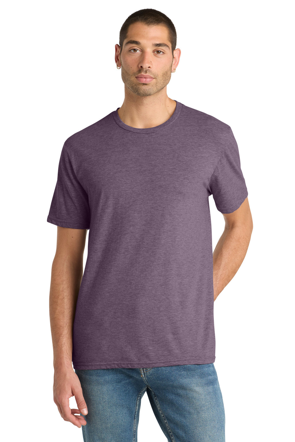 District® Perfect Blend® CVC Tee - Heathered Eggplant - XS
