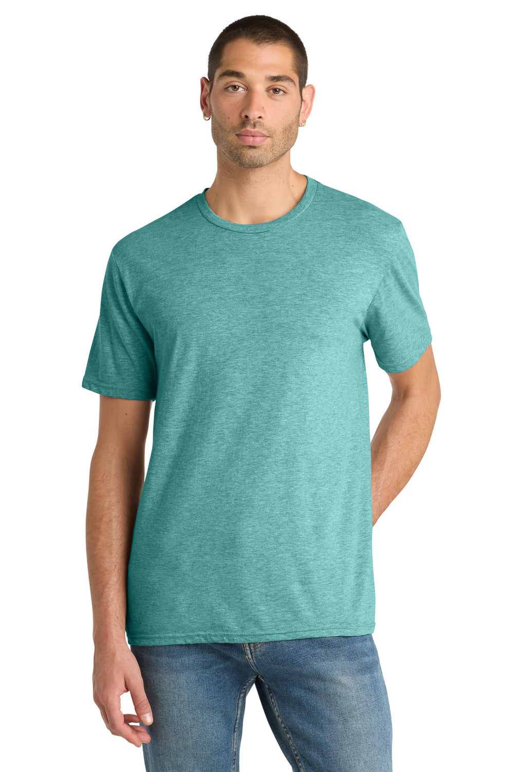 District® Perfect Blend® CVC Tee - Heathered Eucalyptus Blue - 2XL