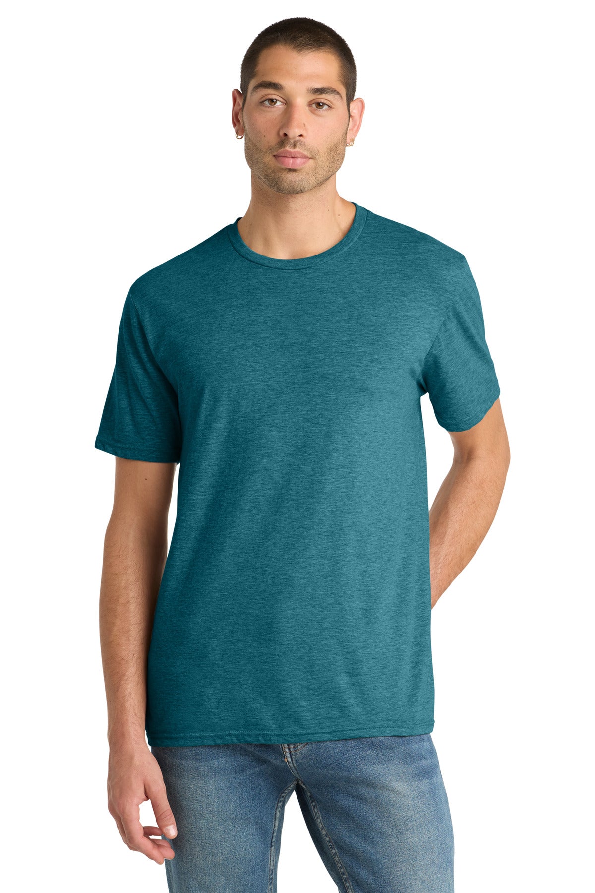 District® Perfect Blend® CVC Tee - Heathered Teal - XS