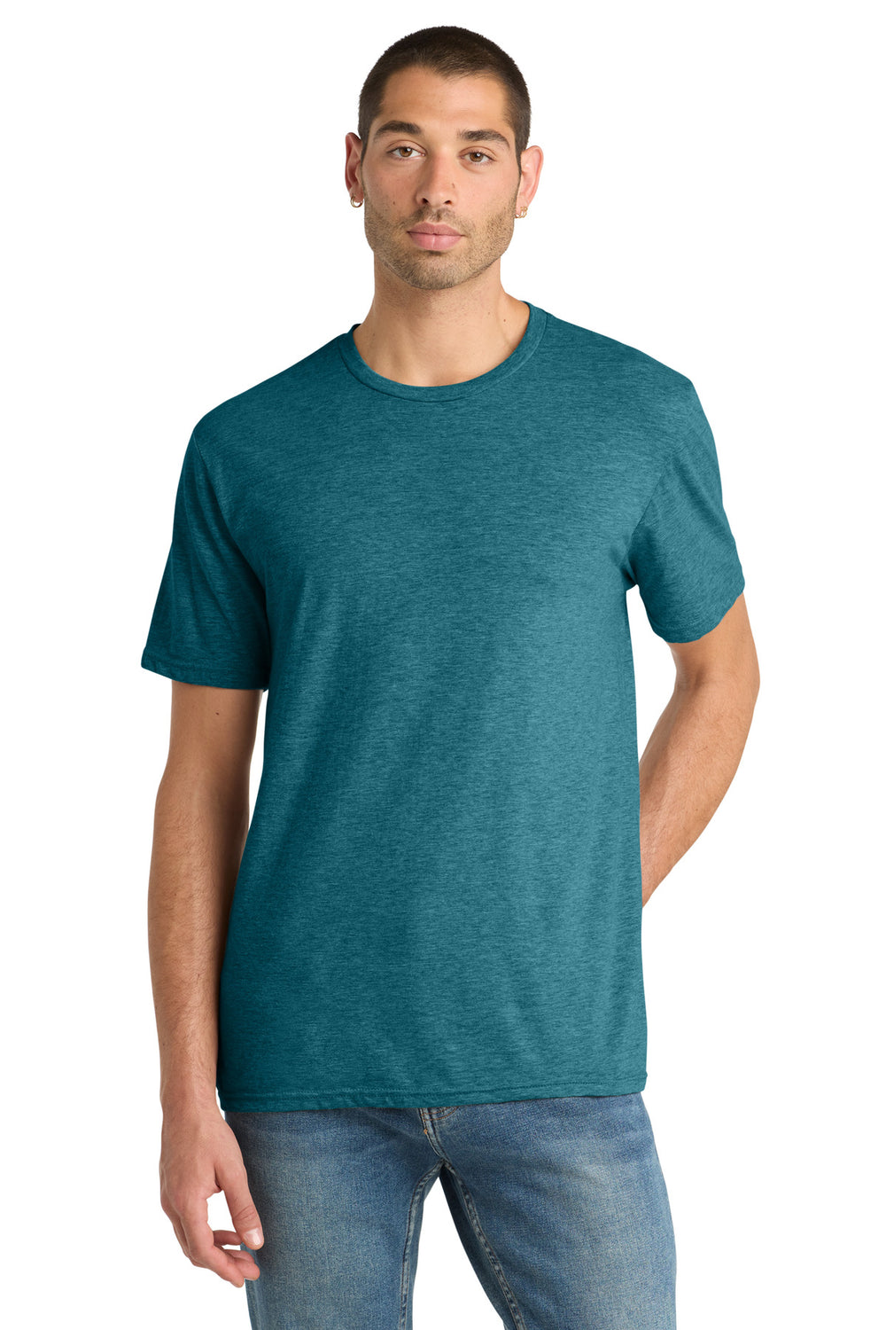 District® Perfect Blend® CVC Tee - Heathered Teal - XS