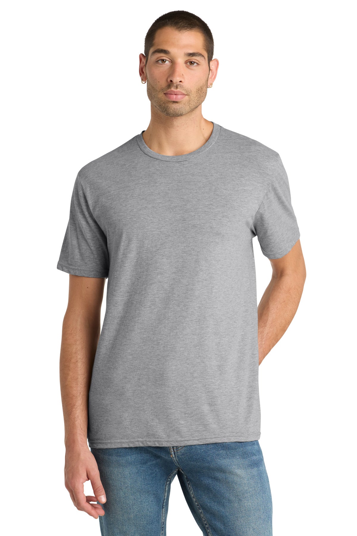 District® Perfect Blend® CVC Tee - Light Heather Grey - XS