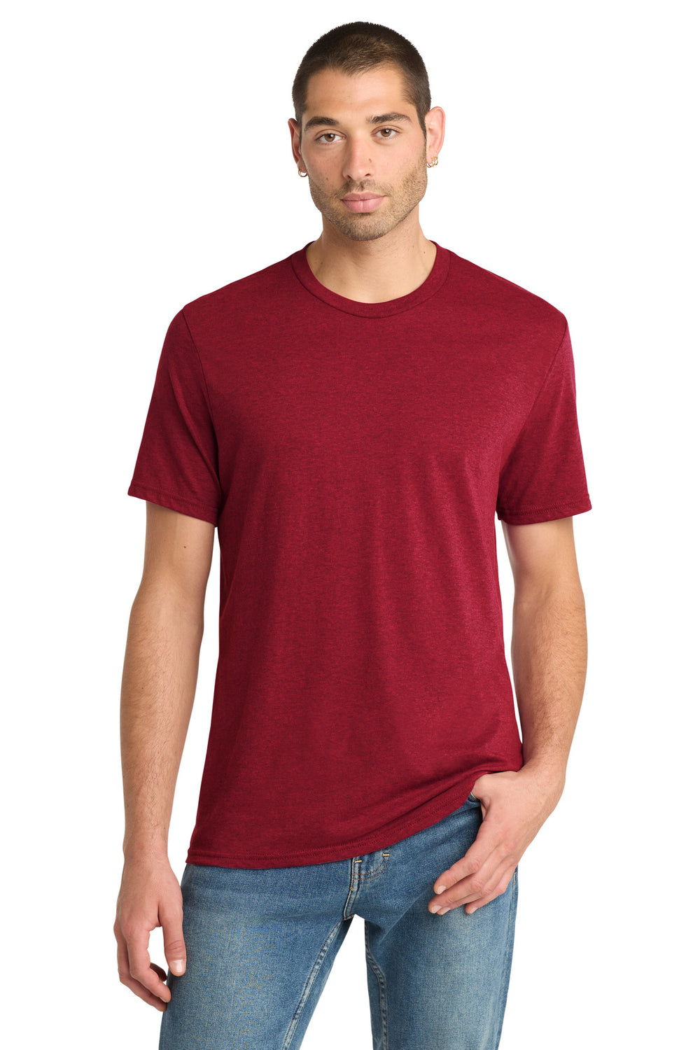 District® Perfect Blend® CVC Tee - Red Fleck - XS