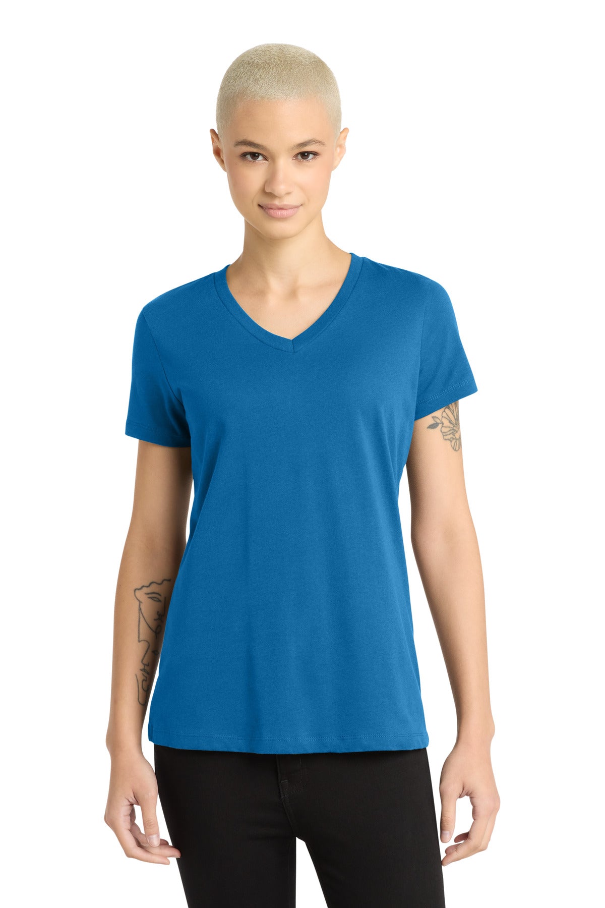 District ® Women’s Perfect Weight ® V-Neck Tee - Bright Blue - 3XL