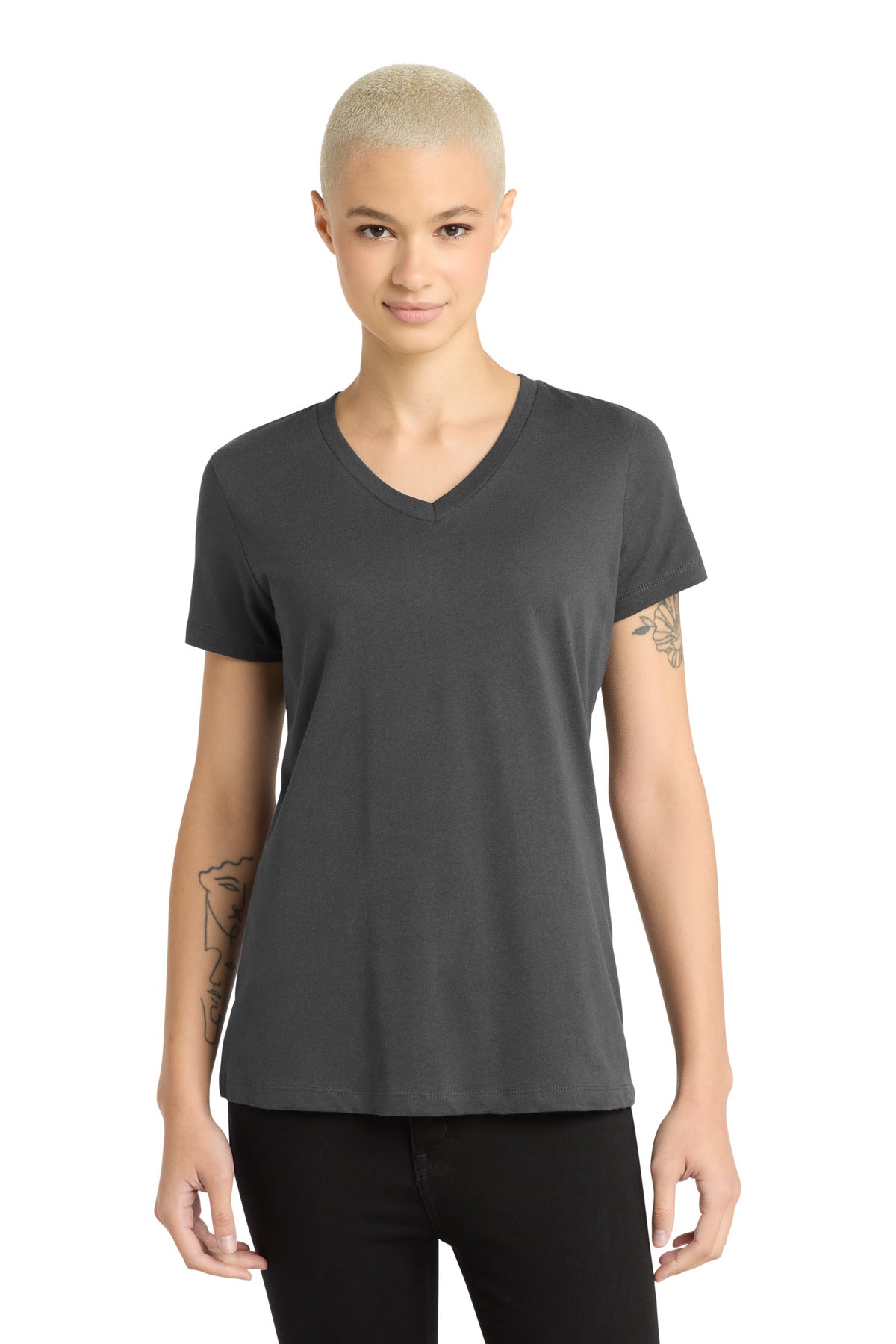 District ® Women’s Perfect Weight ® V-Neck Tee - Charcoal - XS