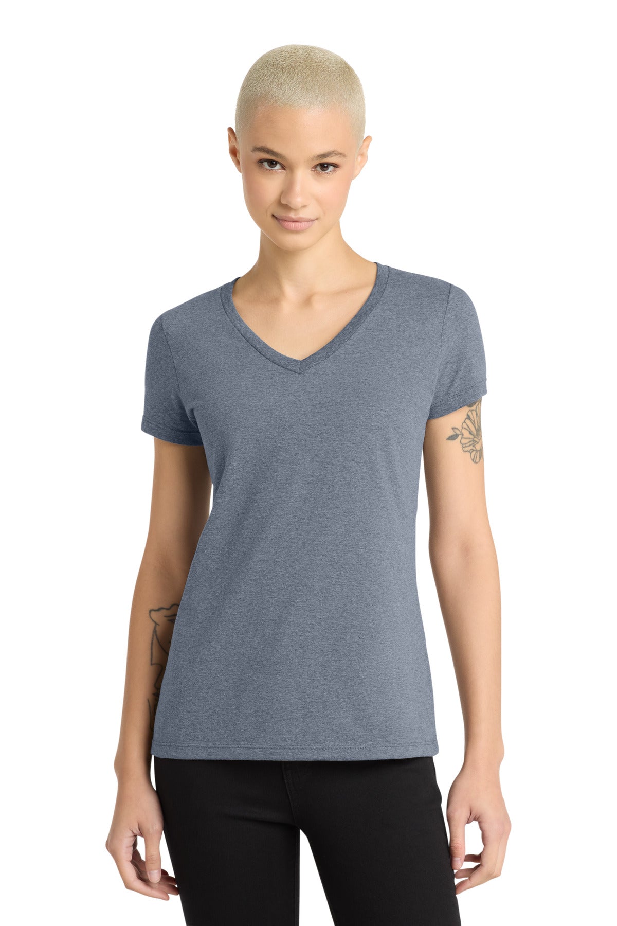 District ® Women’s Perfect Weight ® V-Neck Tee - Heathered Navy - XS