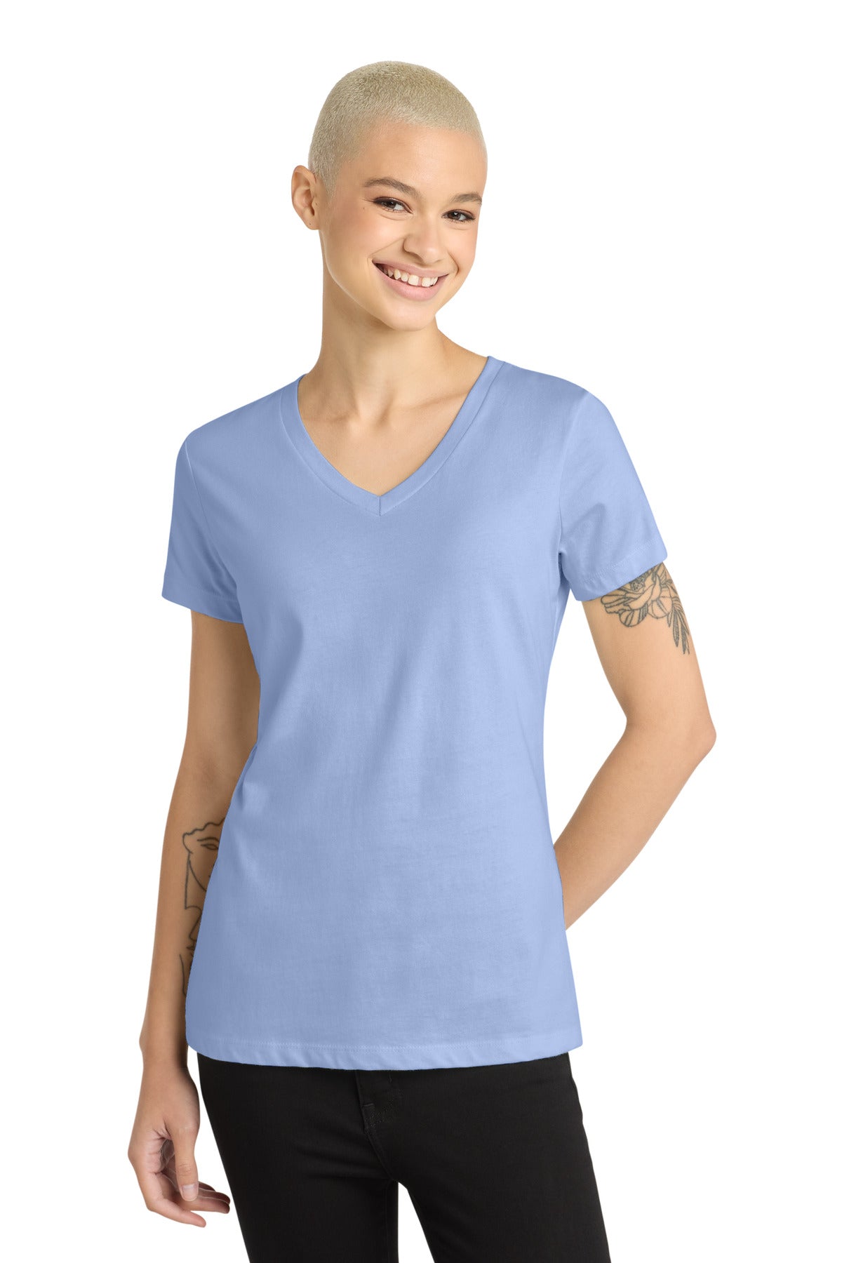 District ® Women’s Perfect Weight ® V-Neck Tee - Soft Lilac - 3XL