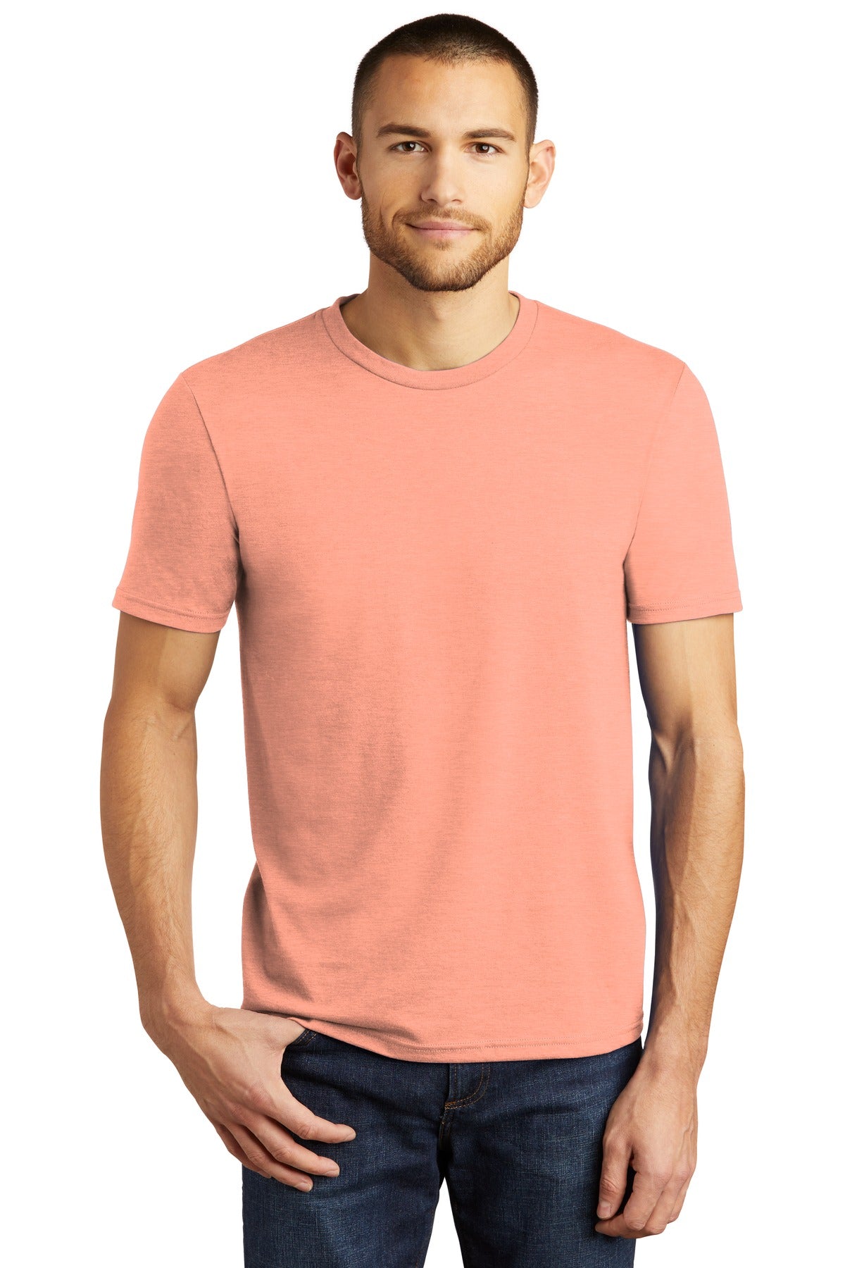 District® Perfect Tri® Tee - Heathered Dusty Peach - XS