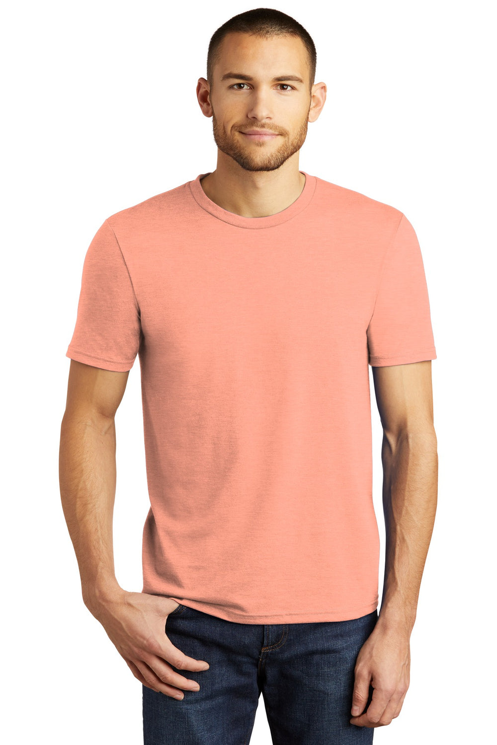 District® Perfect Tri® Tee - Heathered Dusty Peach - XS
