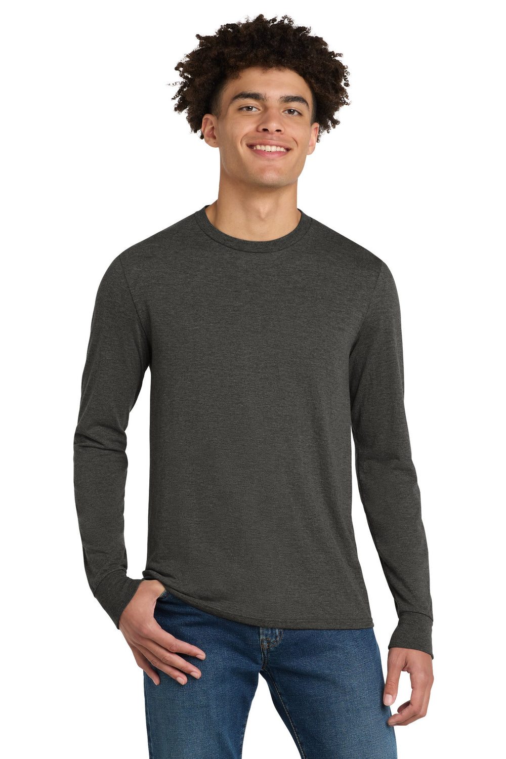 District® Perfect Tri® Long Sleeve Tee - Heathered Charcoal - 2XL