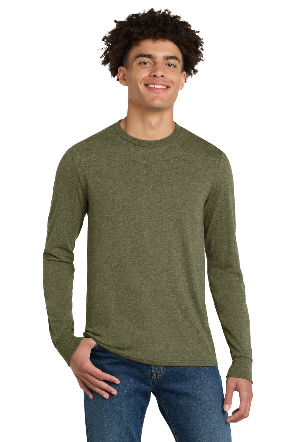 District® Perfect Tri® Long Sleeve Tee - Military Green Frost - 2XL