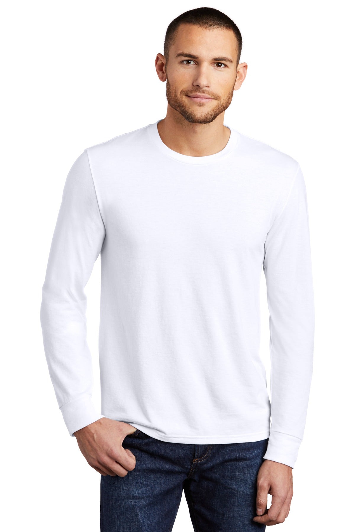District® Perfect Tri® Long Sleeve Tee - White - XS