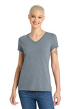 District® Women’s Perfect Tri® V-Neck Tee - Flint Blue Heather - 3XL