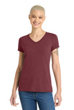 District® Women’s Perfect Tri® V-Neck Tee - Maroon Frost - XS