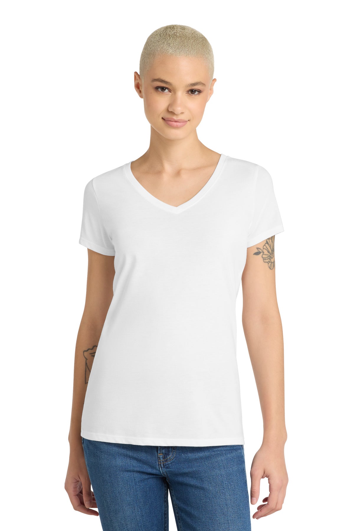 District® Women’s Perfect Tri® V-Neck Tee - White - XS