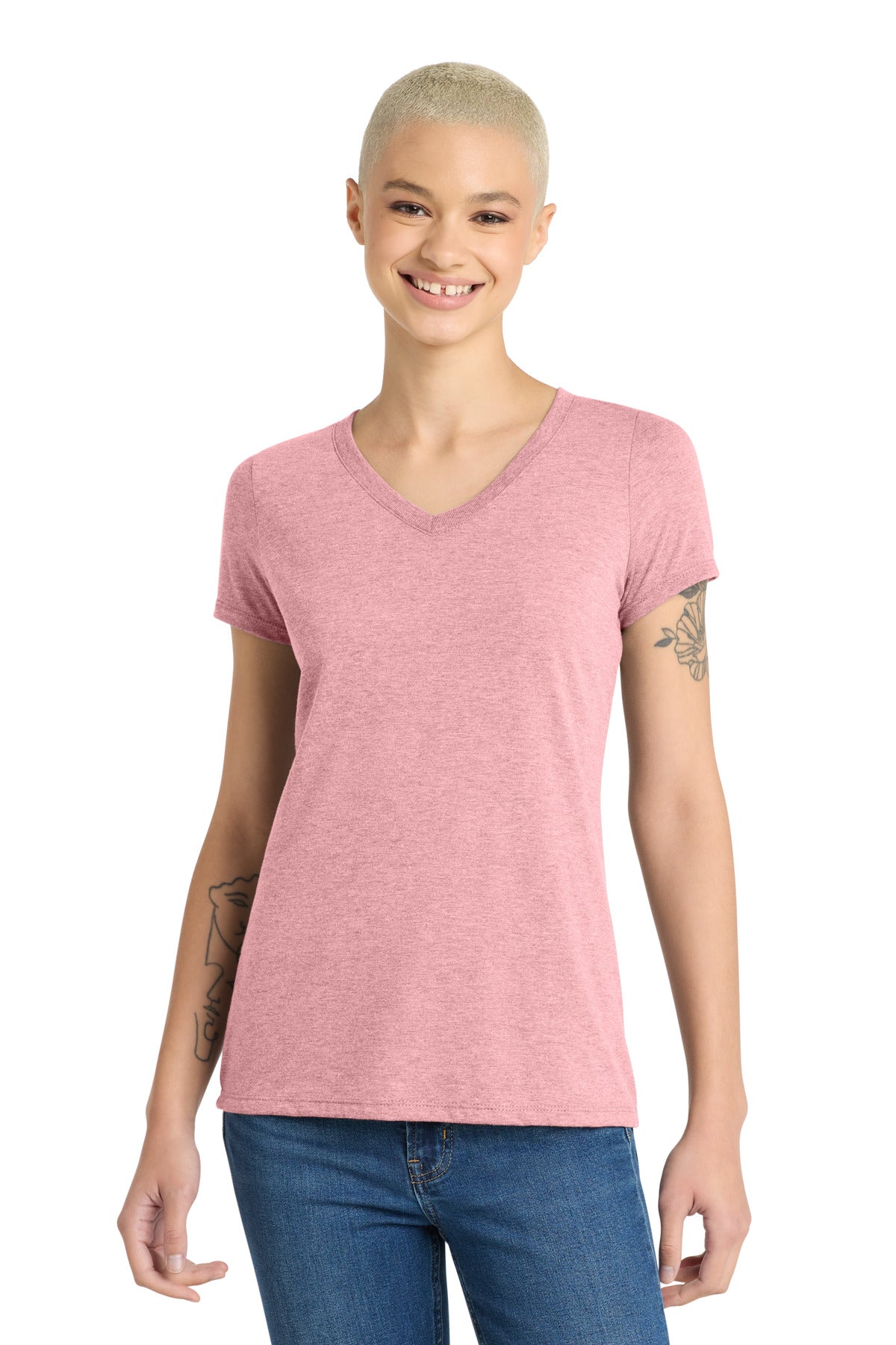District® Women’s Perfect Tri® V-Neck Tee - Wisteria Heather - 3XL