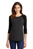 District ® Women’s Perfect Tri ® 3/4-Sleeve Raglan - Black/ Black Frost - XS