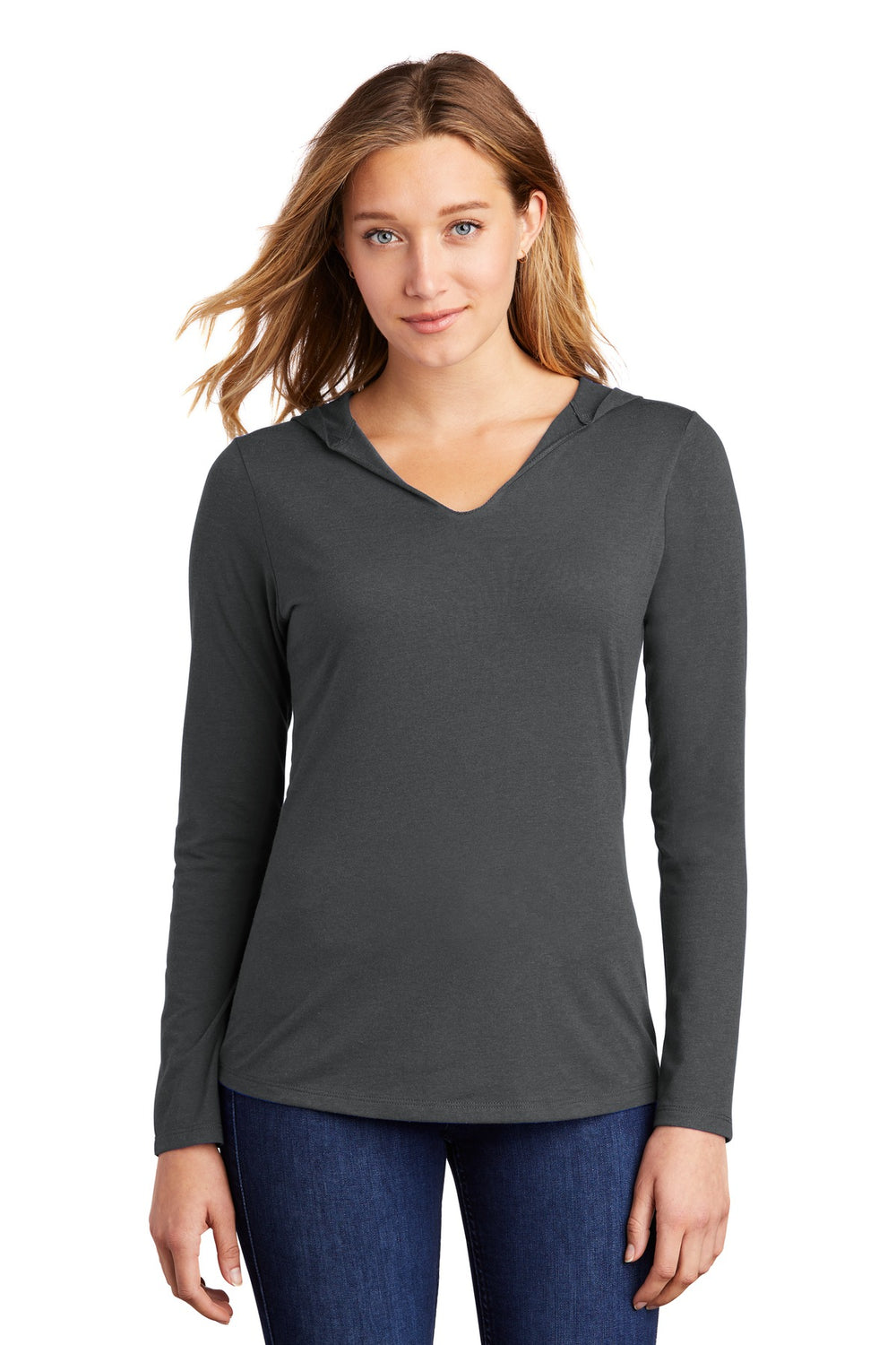 District ® Women’s Perfect Tri ® Long Sleeve Hoodie - Charcoal - XS