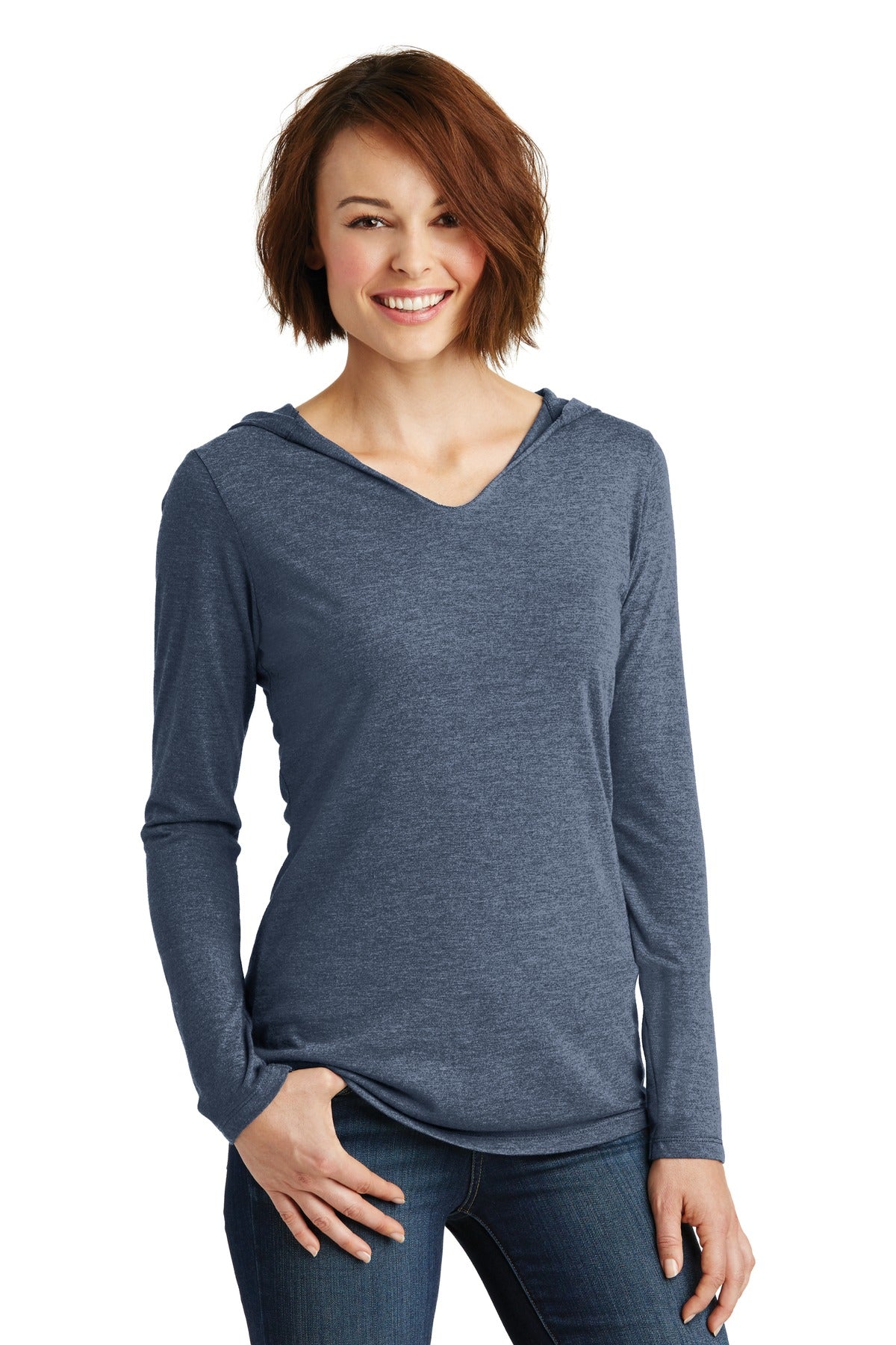 District ® Women’s Perfect Tri ® Long Sleeve Hoodie - Navy Frost - XS