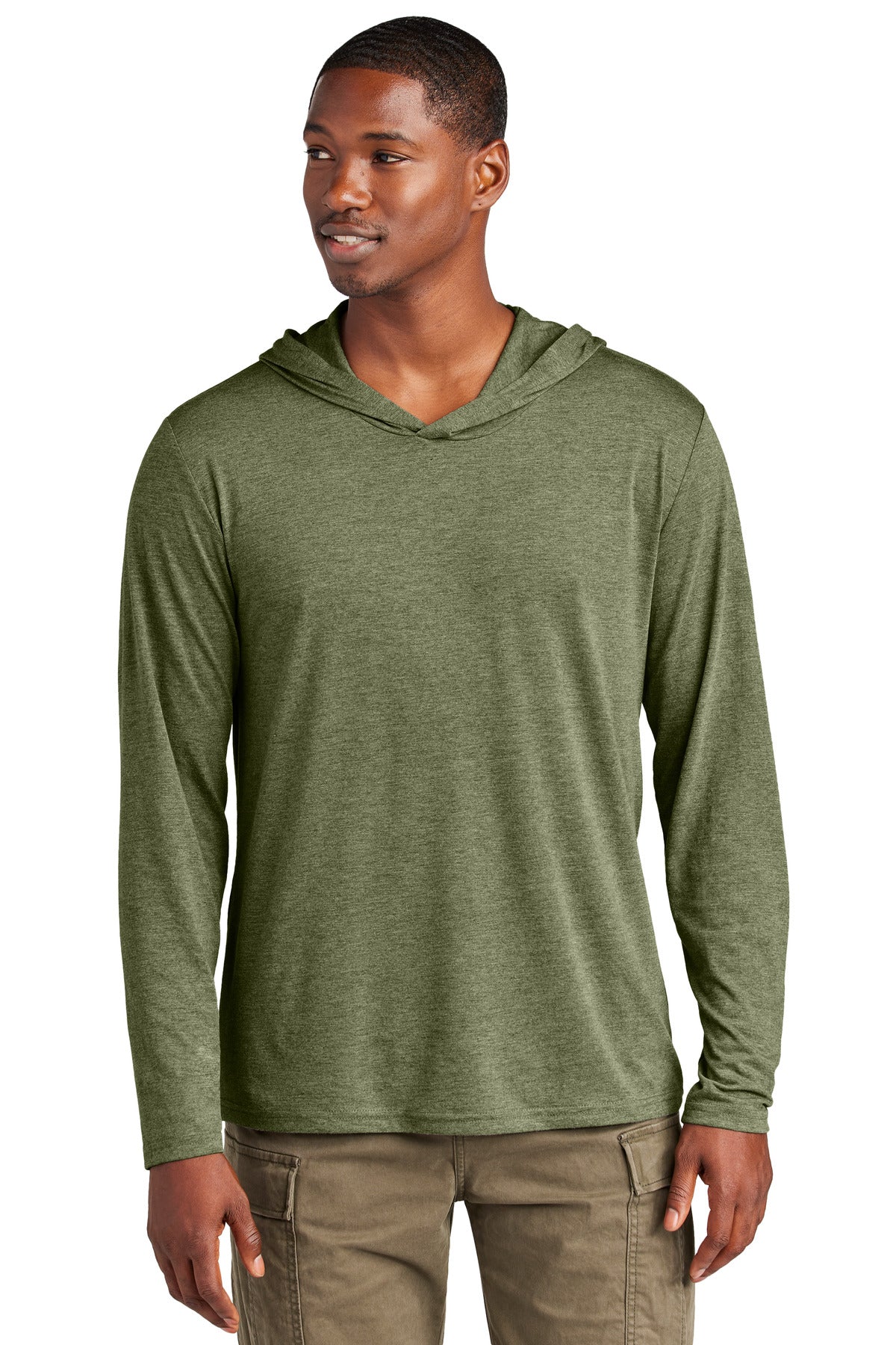 District® Perfect Tri® Long Sleeve Hoodie - Military Green Frost - 2XL
