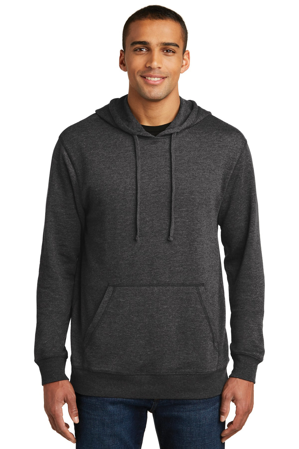 District® Lightweight Fleece Hoodie - Heathered Black - XS