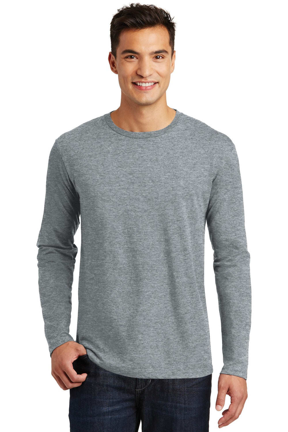 District ® Perfect Weight ® Long Sleeve Tee - Heathered Steel - XS