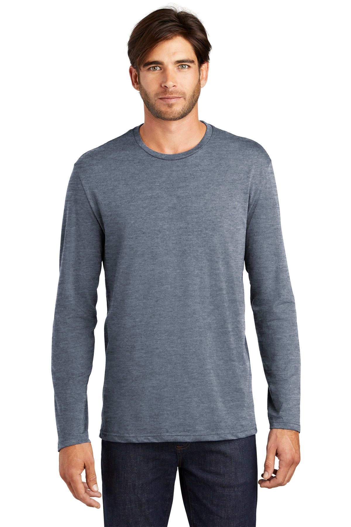 District ® Perfect Weight ® Long Sleeve Tee - Heathered Navy - XS