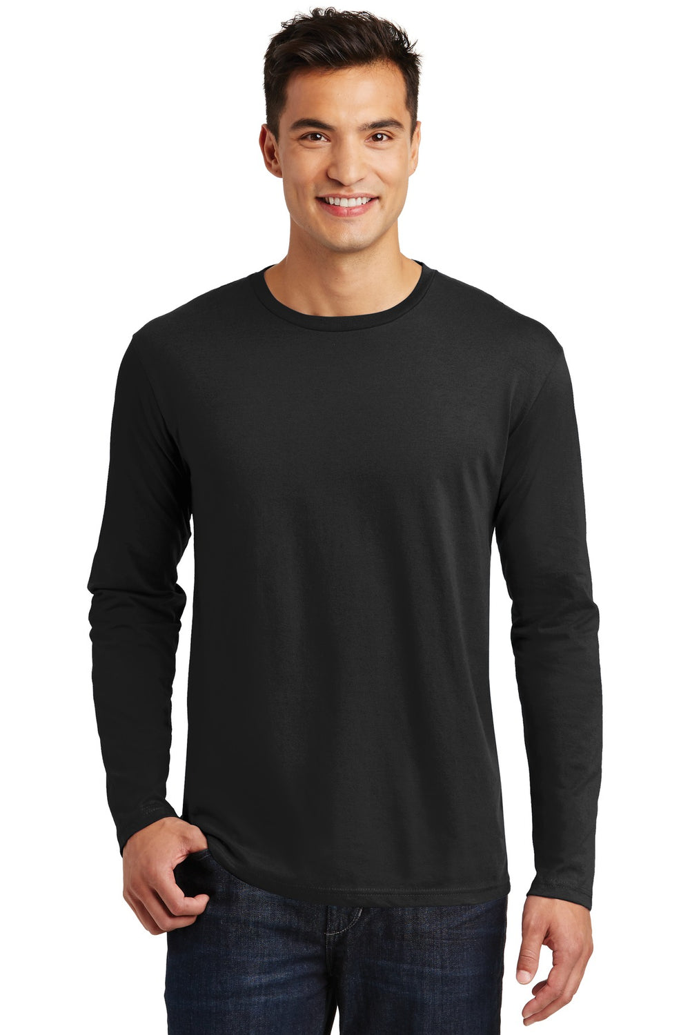 District ® Perfect Weight ® Long Sleeve Tee - Jet Black - XS