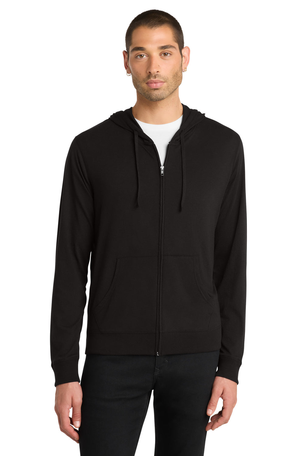 District® Jersey Full-Zip Hoodie - Black - XS