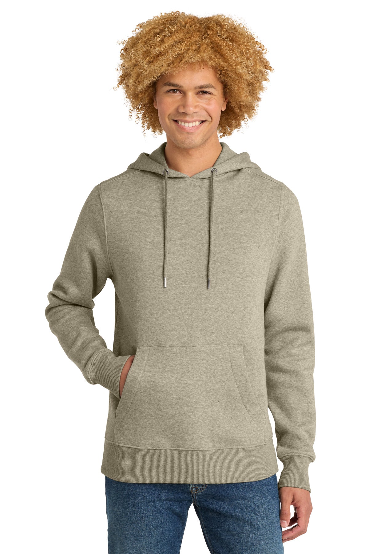 District® Perfect Weight® Fleece Hoodie - Heathered Latte - 2XL