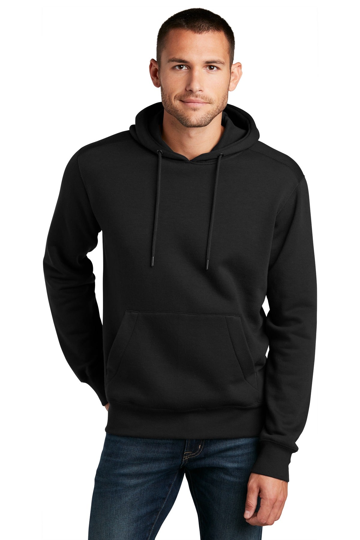 District® Perfect Weight® Fleece Hoodie - Jet Black - XS