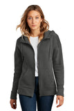 District® Women’s Perfect Weight® Fleece Drop Shoulder Full-Zip Hoodie - Charcoal - XS