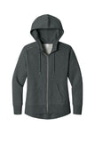District® Women’s Perfect Weight® Fleece Drop Shoulder Full-Zip Hoodie - Heathered Charcoal - 3XL