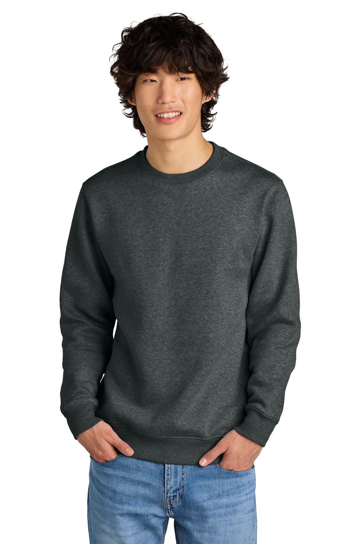 District® Perfect Weight® Fleece Crew - Heathered Charcoal - XS