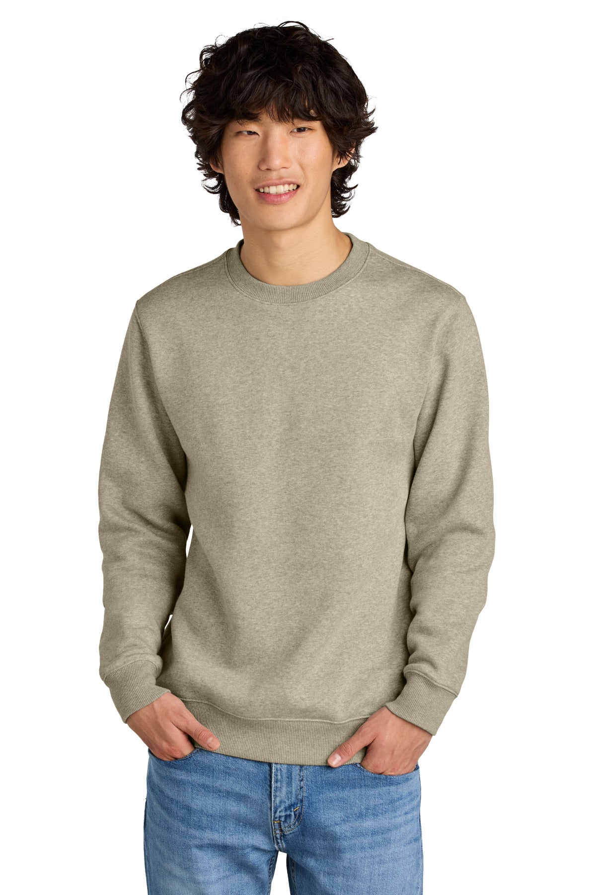 District® Perfect Weight® Fleece Crew - Heathered Latte - XS