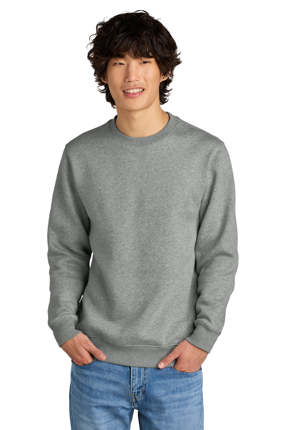 District® Perfect Weight® Fleece Crew - Heathered Steel - XS