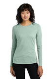 District® Women’s Perfect Blend® CVC Long Sleeve Tee - Heathered Dusty Sage - XS