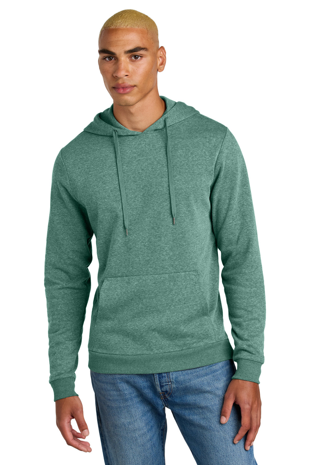 District® Perfect Tri® Fleece Pullover Hoodie - Heathered Eucalyptus Blue - XS