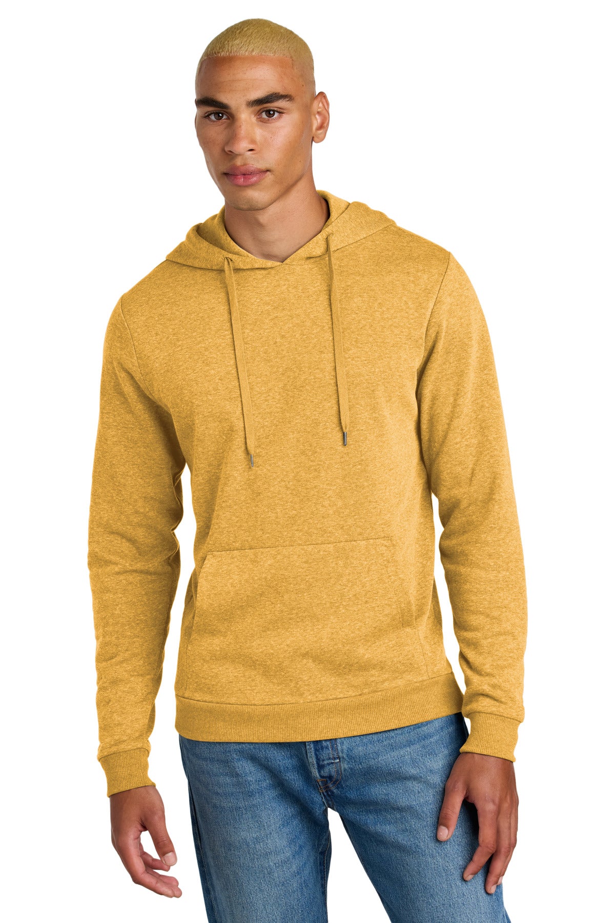 District® Perfect Tri® Fleece Pullover Hoodie - Ochre Yellow Heather - XS