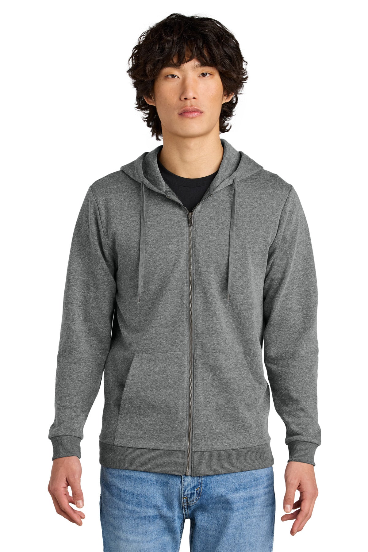 District® Perfect Tri® Fleece Full-Zip Hoodie - Grey Frost - XS