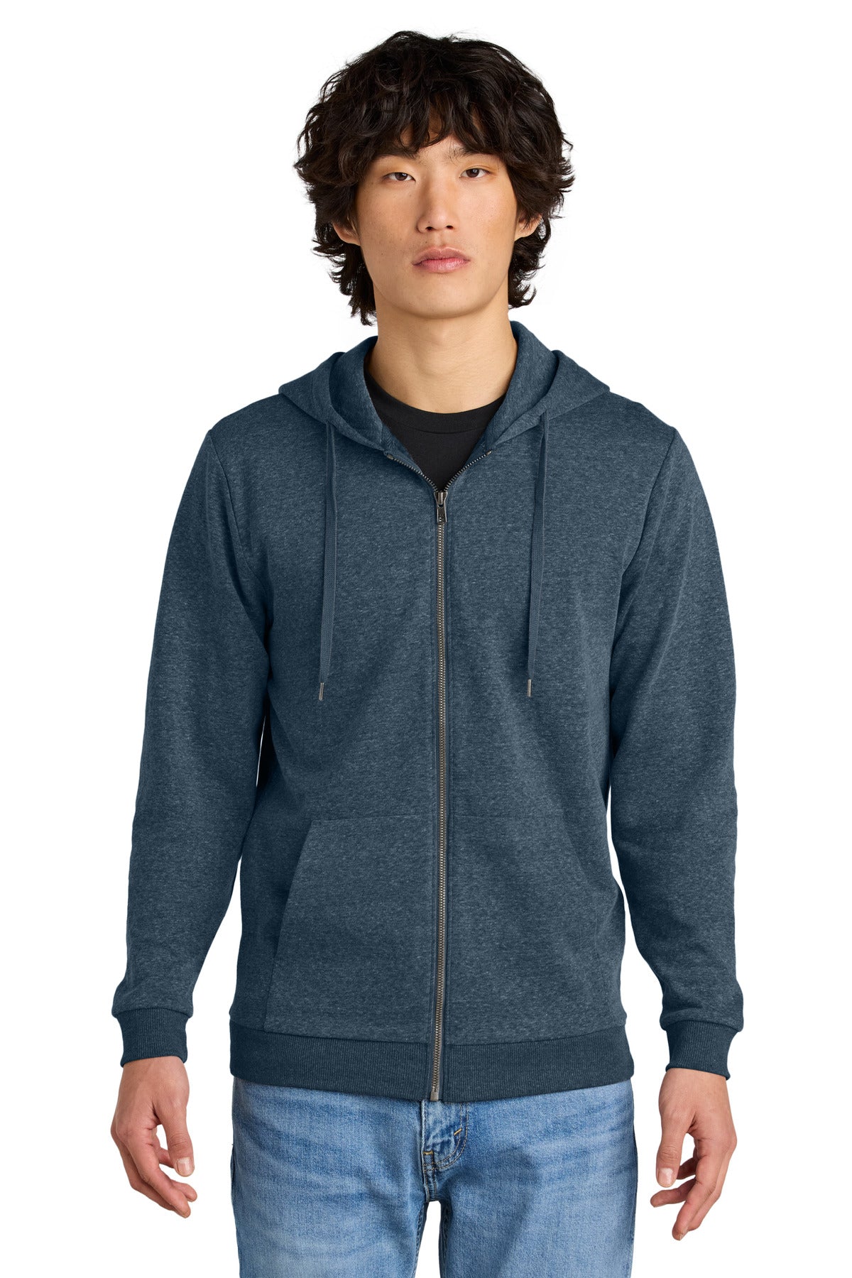 District® Perfect Tri® Fleece Full-Zip Hoodie - Navy Frost - XS