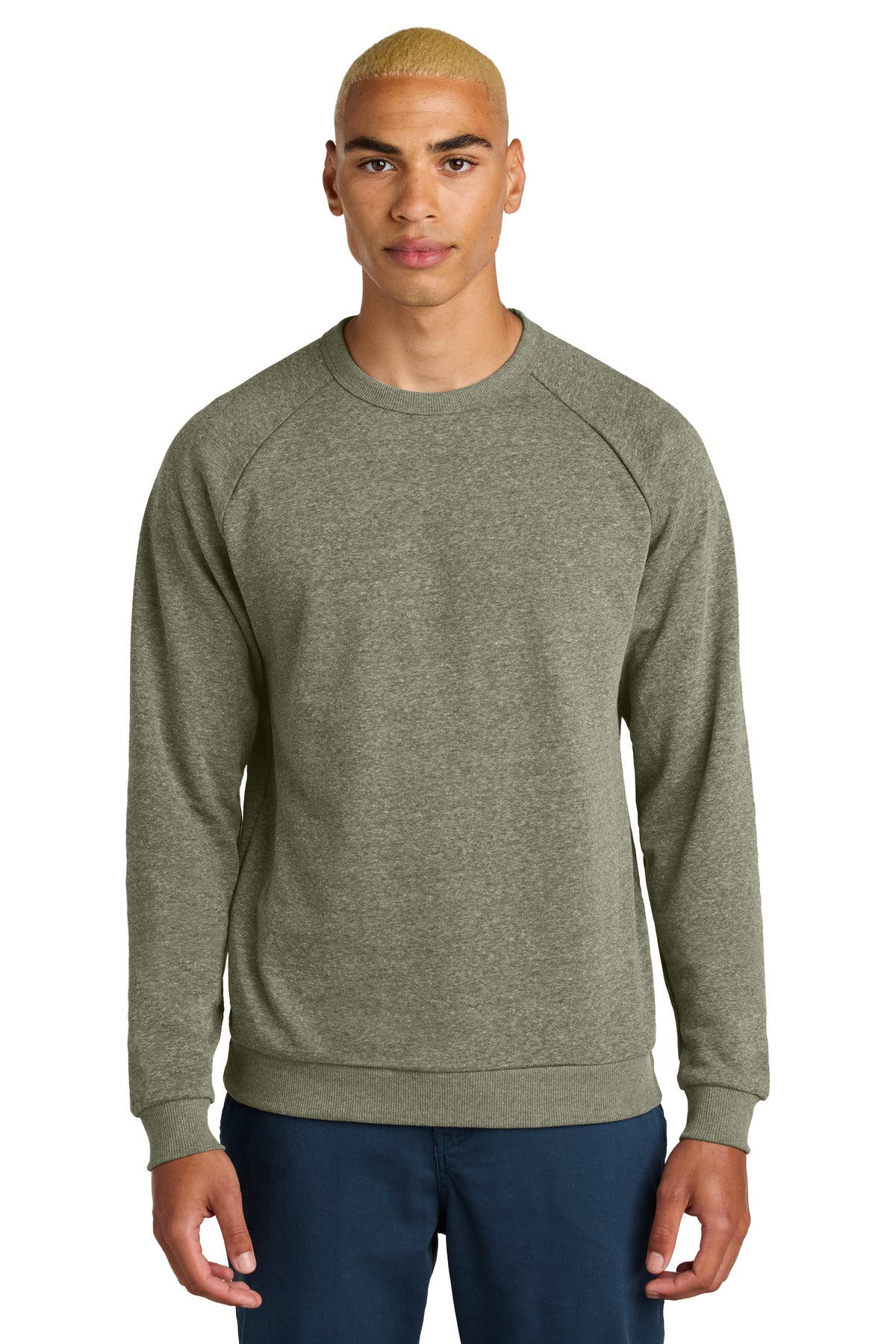 District® Perfect Tri® Fleece Crewneck Sweatshirt - Military Green Frost - XS
