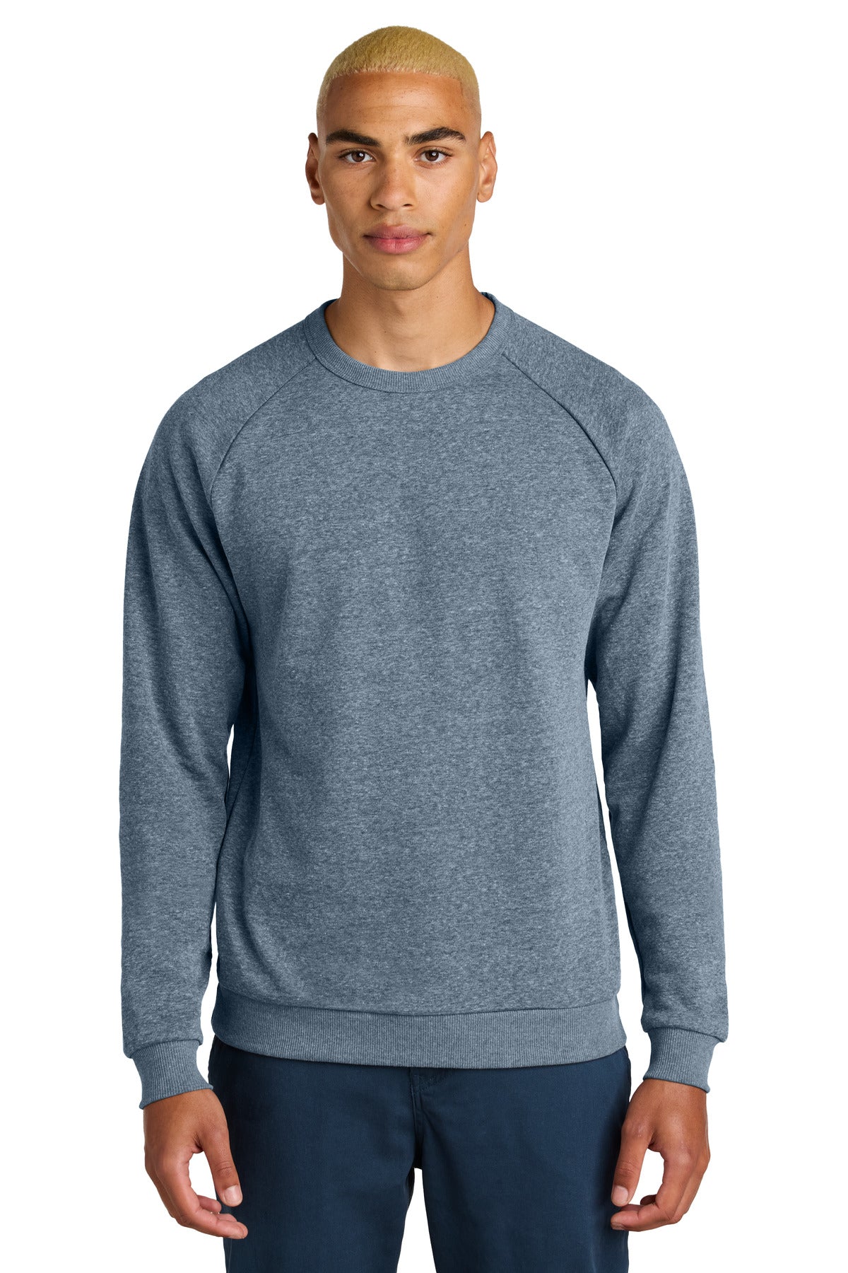 District® Perfect Tri® Fleece Crewneck Sweatshirt - Navy Frost - XS