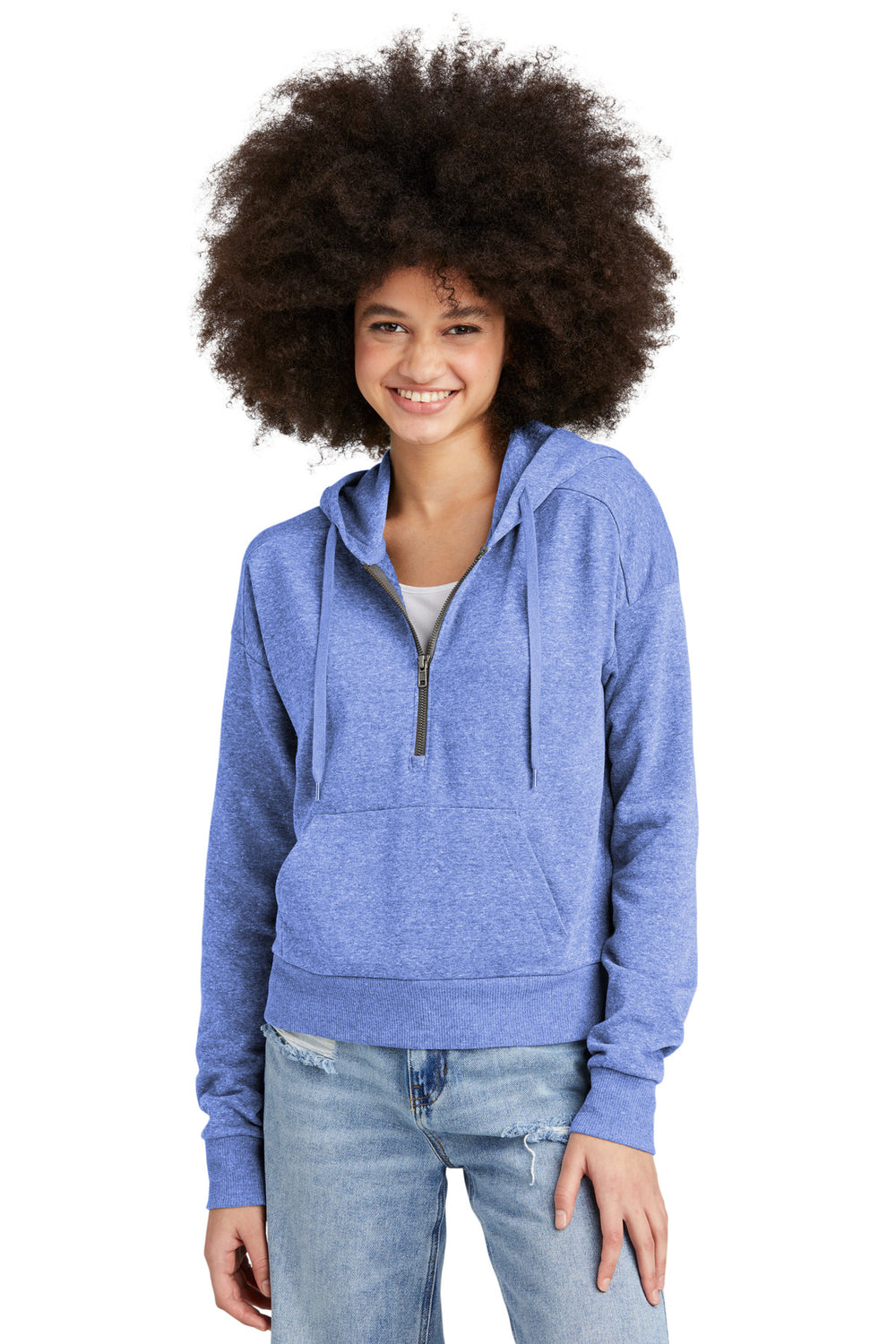 District® Women’s Perfect Tri® Fleece 1/2-Zip Pullover - Royal Frost - XS
