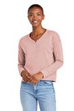 District® Women’s Perfect Tri® Fleece V-Neck Sweatshirt - Blush Frost - XS
