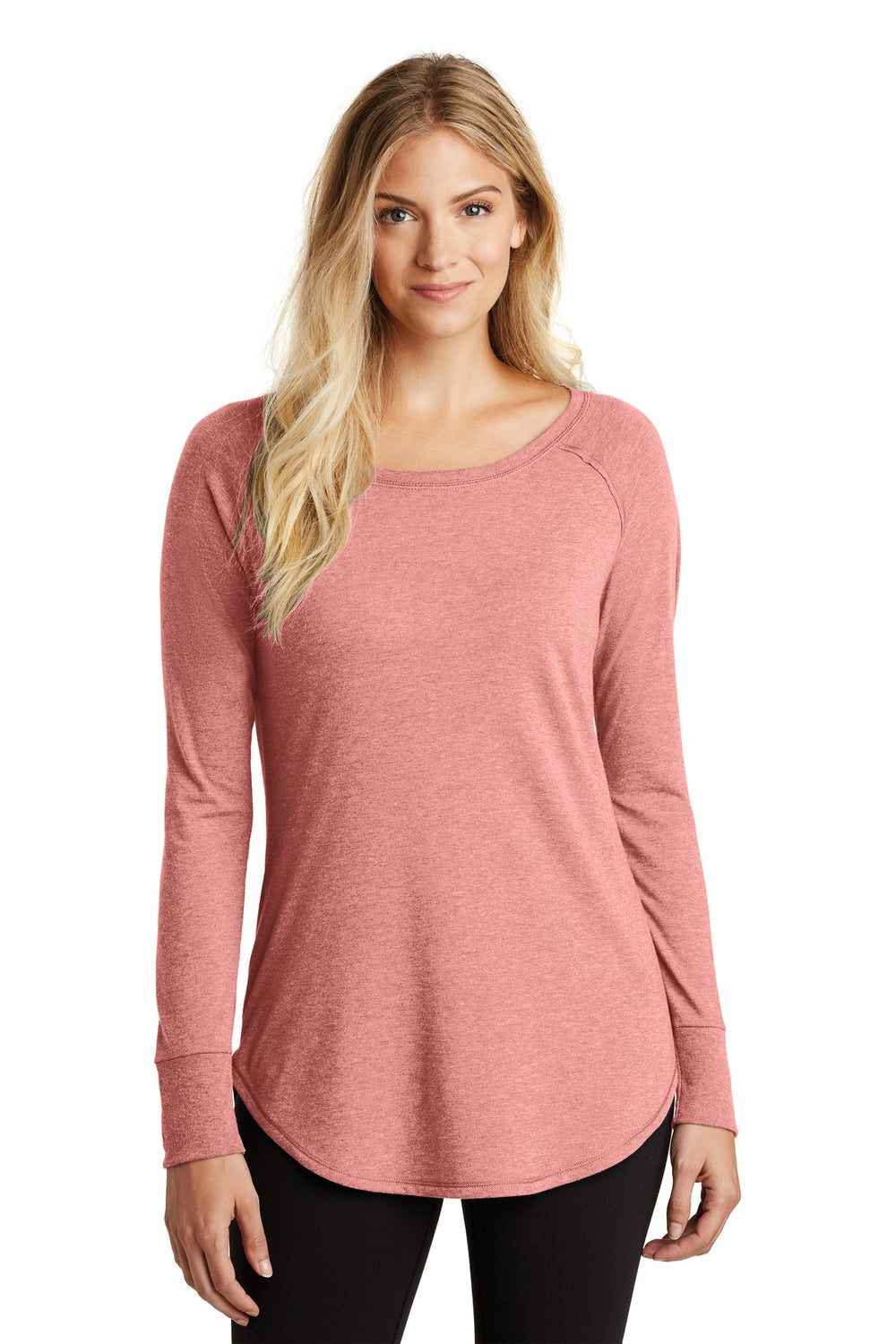 District ® Women’s Perfect Tri ® Long Sleeve Tunic Tee - Blush Frost - XS