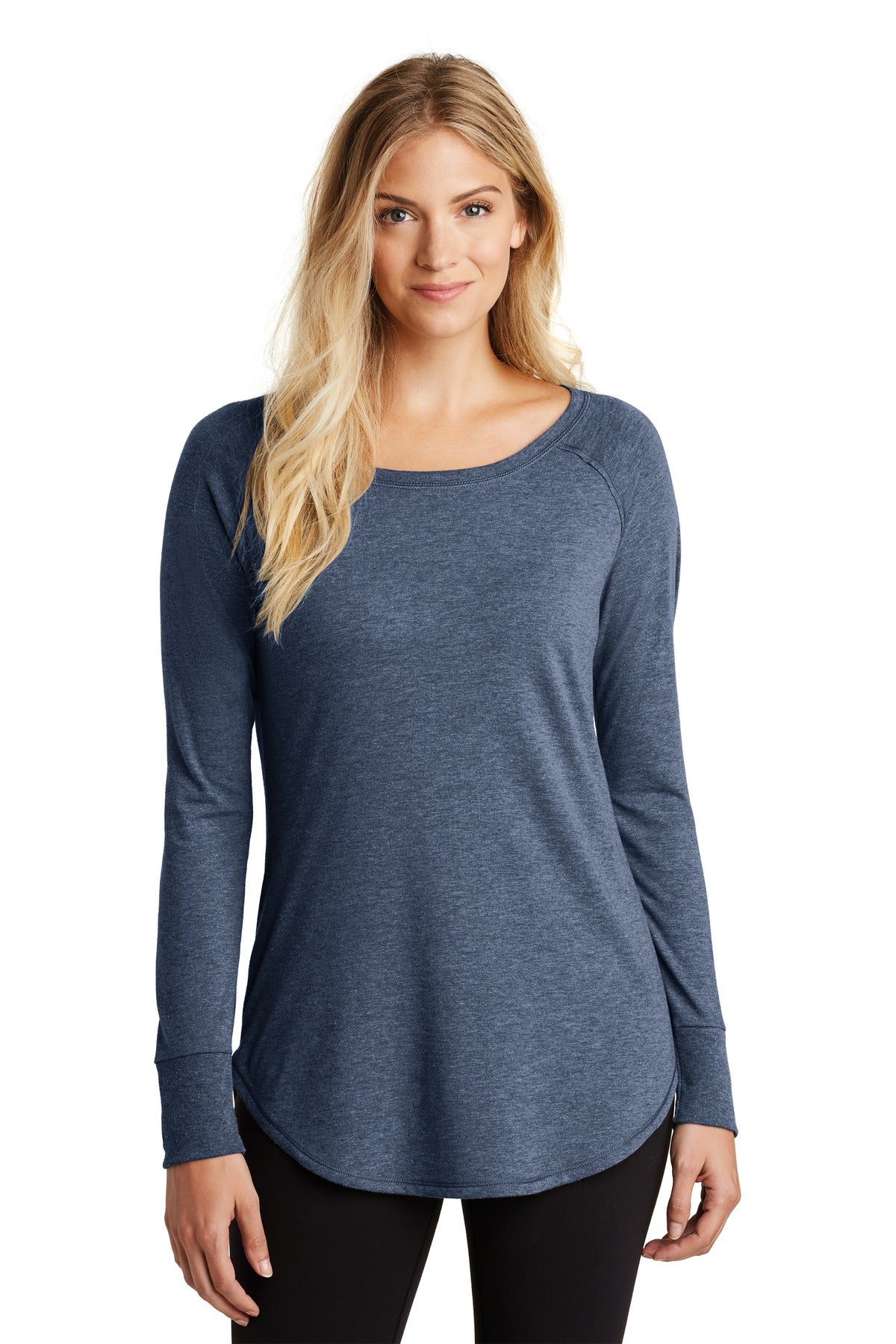 District ® Women’s Perfect Tri ® Long Sleeve Tunic Tee - Navy Frost - XS