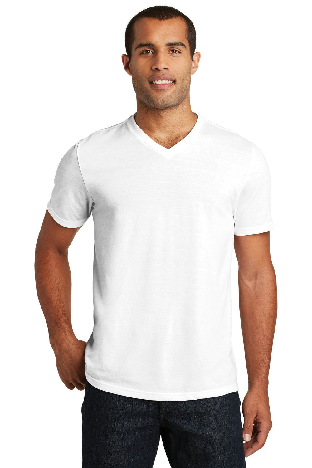 District ® Perfect Tri ® V-Neck Tee - White - XS