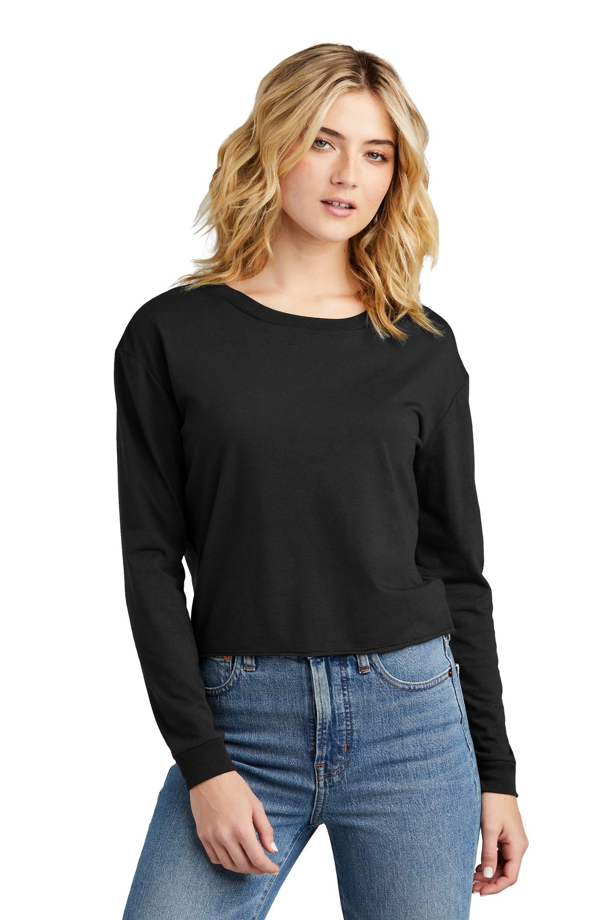 District® Women’s Perfect Tri® Midi Long Sleeve Tee - Black - XS